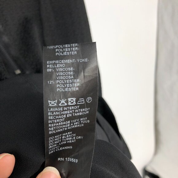 The Kooples Black illusion lace neck mini Dress 1/2 sleeves size LG - Picture 11 of 14